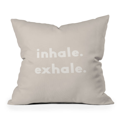 Urban Wild Studio inhale exhale blush new Outdoor Throw Pillow