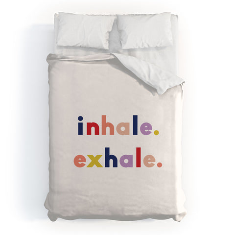 Urban Wild Studio inhale exhale multi Duvet Cover