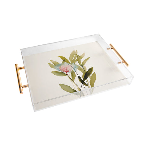 UtArt Abstract Flower Bouquet I Acrylic Tray