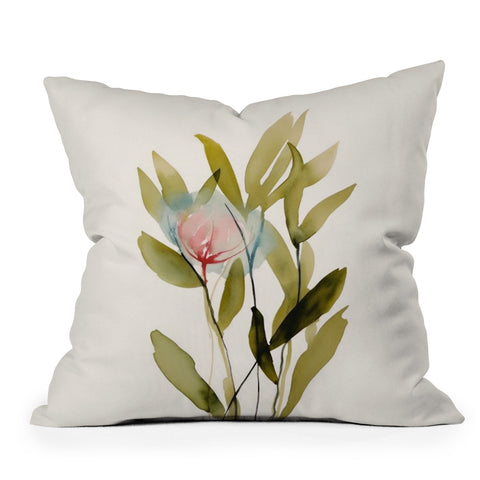 UtArt Abstract Flower Bouquet I Outdoor Throw Pillow
