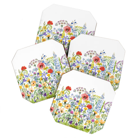 UtArt Colorful Midsummer Scandinavia Coaster Set