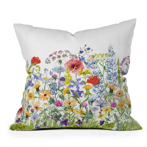 UtArt Colorful Midsummer Scandinavia Outdoor Throw Pillow