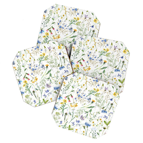 UtArt Scandinavian Midsummer Blue Coaster Set