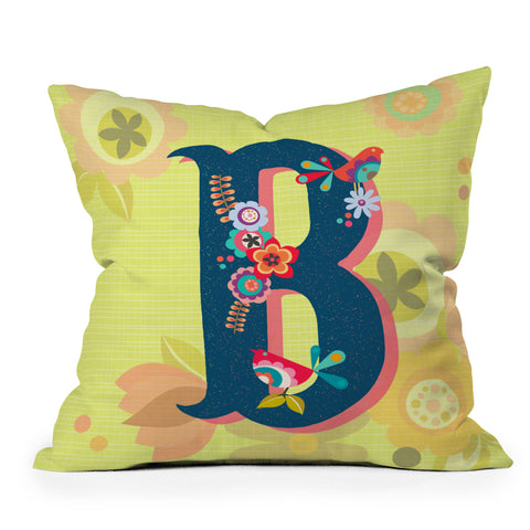 Valentina Ramos B is for Outdoor Throw Pillow