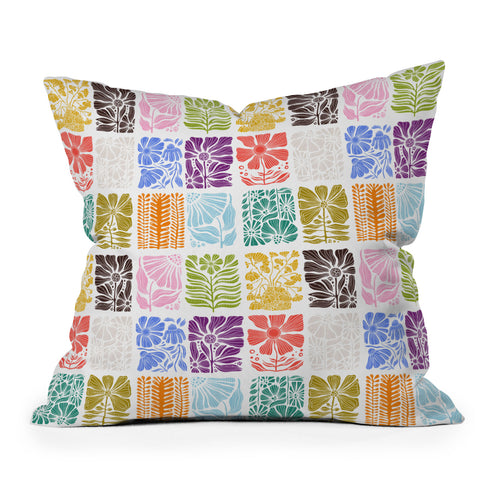 Valentina Ramos Bloom Blocks Throw Pillow