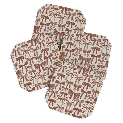 Valentina Ramos Bows Mocha Mousse Coaster Set