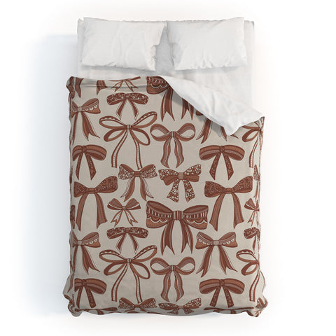 Valentina Ramos Bows Mocha Mousse Duvet Cover