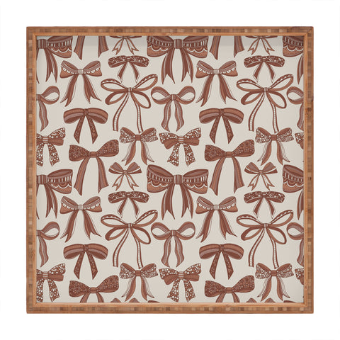 Valentina Ramos Bows Mocha Mousse Square Tray