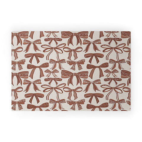Valentina Ramos Bows Mocha Mousse Welcome Mat