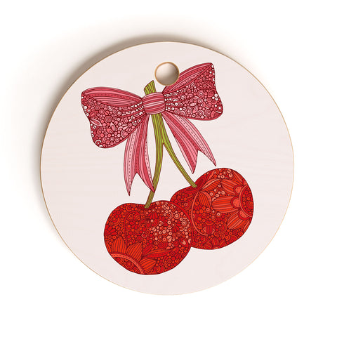 Valentina Ramos Cherries with a bow Cutting Board Round