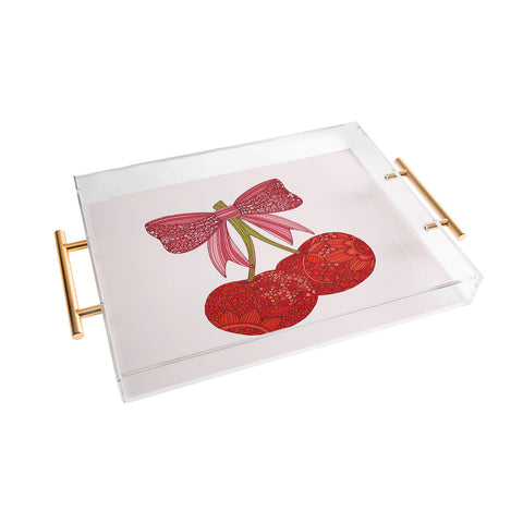 Valentina Ramos Cherries with a bow Acrylic Tray