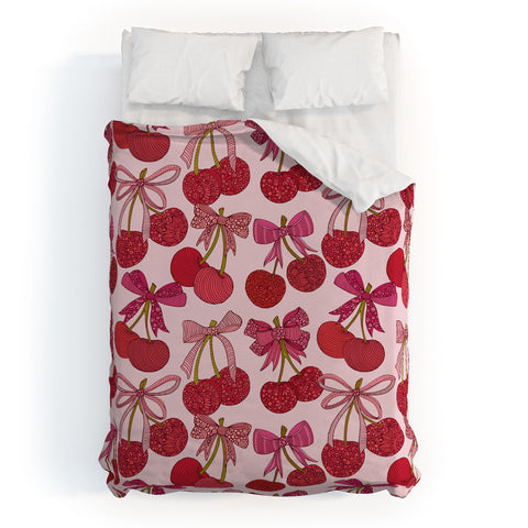 Valentina Ramos Cherries with bows pattern Duvet Cover