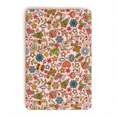 Valentina Ramos Cute Little Christmas pink Cutting Board Rectangle