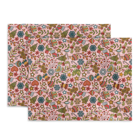 Valentina Ramos Cute Little Christmas pink Placemat