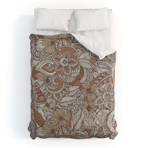 Valentina Ramos Doodles Mocha Mousse Duvet Cover