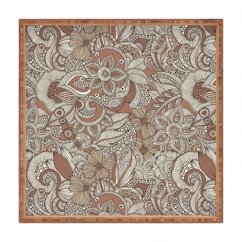 Valentina Ramos Doodles Mocha Mousse Square Tray