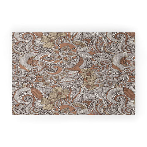 Valentina Ramos Doodles Mocha Mousse Welcome Mat
