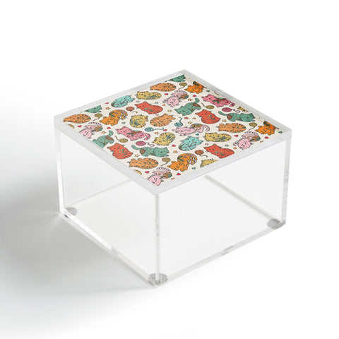 Valentina Ramos Floral Cats and Yarn Acrylic Box