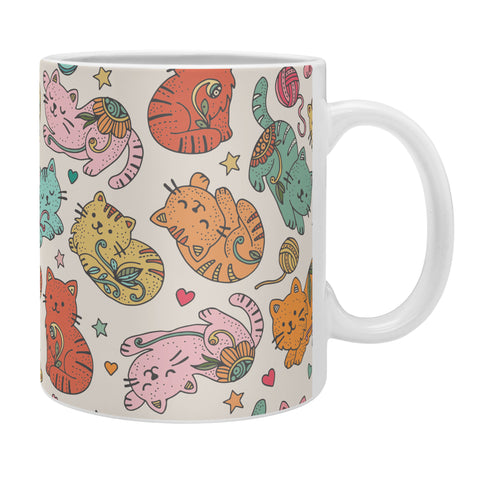 Valentina Ramos Floral Cats and Yarn Coffee Mug