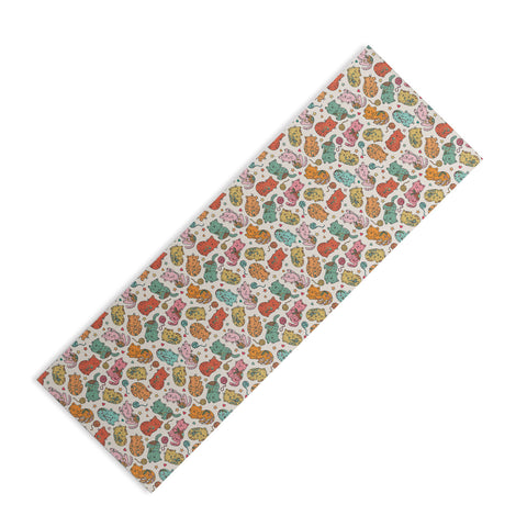 Valentina Ramos Floral Cats and Yarn Yoga Mat
