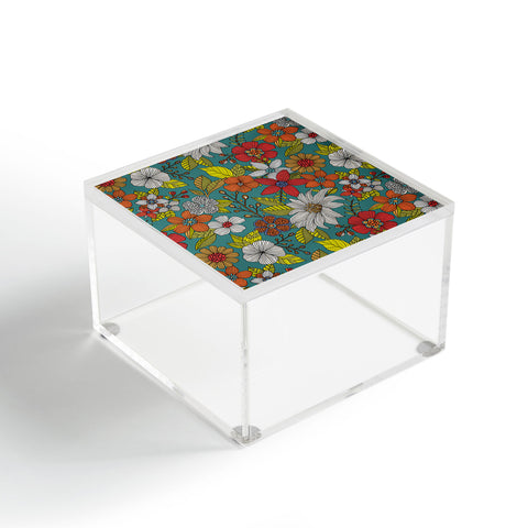 Valentina Ramos Floral Whimsy blue Acrylic Box