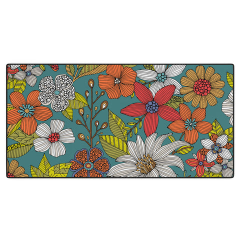 Valentina Ramos Floral Whimsy blue Desk Mat