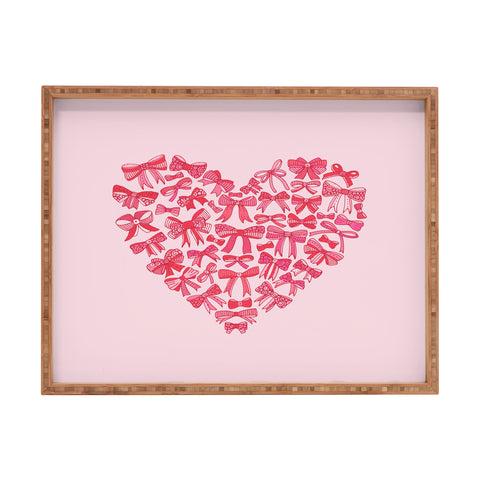 Valentina Ramos Heart full of bows Rectangular Tray