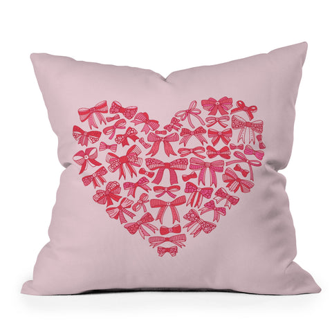 Valentina Ramos Heart full of bows Throw Pillow