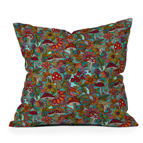 Valentina Ramos Little Mushrooms Outdoor Throw Pillow