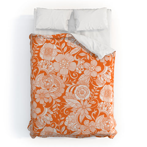Valentina Ramos Lola in Orange Duvet Cover