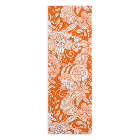 Valentina Ramos Lola in Orange Yoga Towel