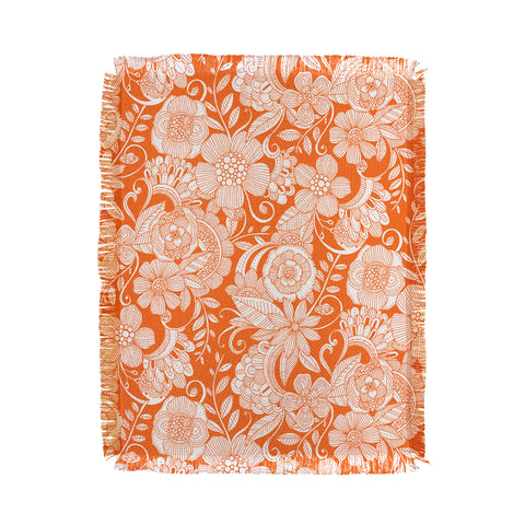 Valentina Ramos Lola in Orange Throw Blanket