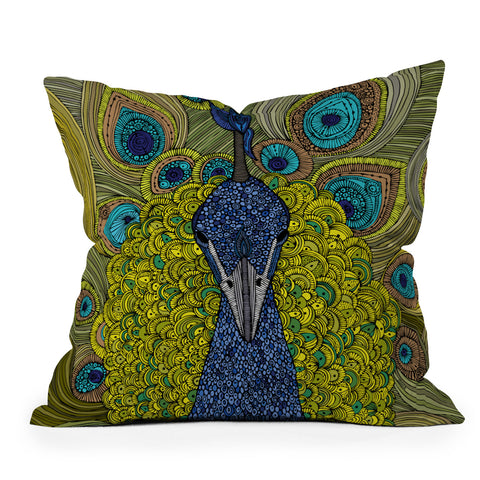 Valentina Ramos Mr Pavo Real Outdoor Throw Pillow
