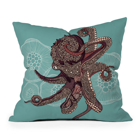 Valentina Ramos Octopus Bloom Outdoor Throw Pillow