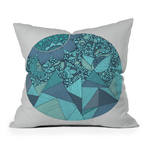 Valentina Ramos Omega Blue Outdoor Throw Pillow