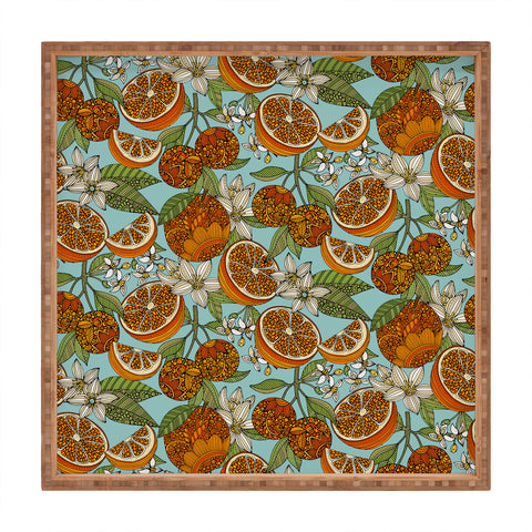 Valentina Ramos Oranges and Flowers Square Tray