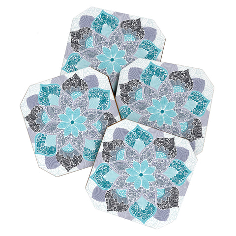 Valentina Ramos Petunia Mandala Coaster Set