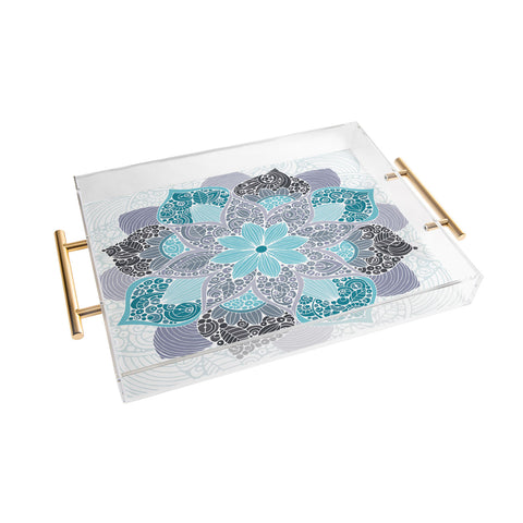 Valentina Ramos Petunia Mandala Acrylic Tray
