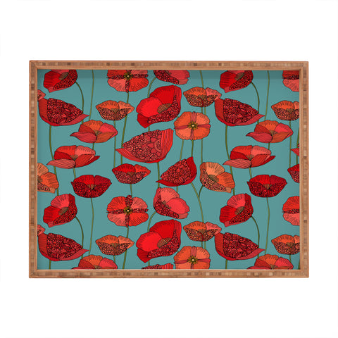 Valentina Ramos Poppy Patch blue Rectangular Tray