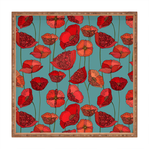 Valentina Ramos Poppy Patch blue Square Tray