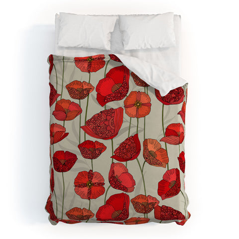 Valentina Ramos Poppy Patch grey Duvet Cover
