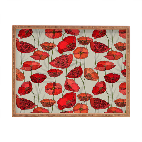 Valentina Ramos Poppy Patch grey Rectangular Tray