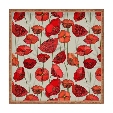 Valentina Ramos Poppy Patch grey Square Tray