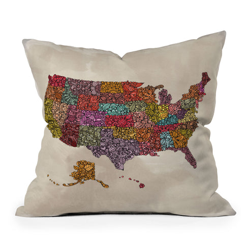 Valentina Ramos The home of the Brave Outdoor Throw Pillow