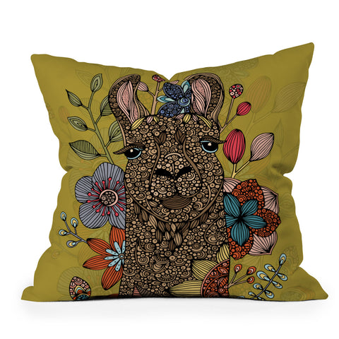 Valentina Ramos The Llama Outdoor Throw Pillow