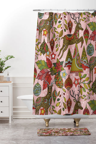 Valentina Ramos Very Merry pink Shower Curtain And Mat