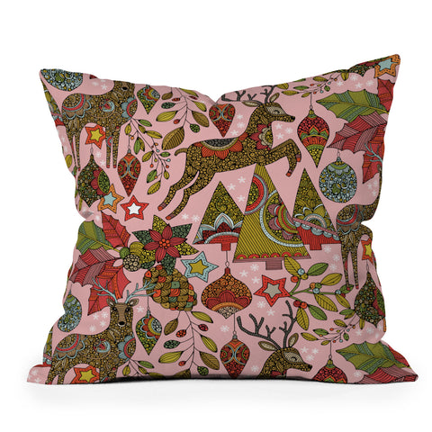 Valentina Ramos Very Merry pink Throw Pillow