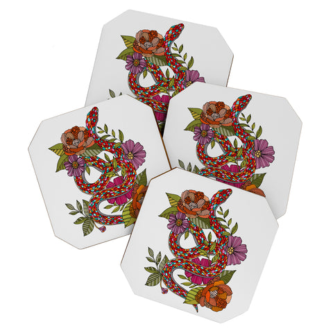 Valentina Ramos Year of the Snake White Coaster Set
