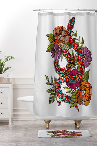 Valentina Ramos Year of the Snake White Shower Curtain And Mat
