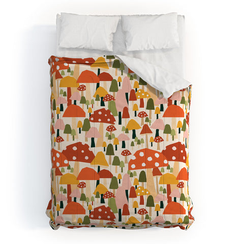 Valeria Frustaci autumnal mushrooms Comforter